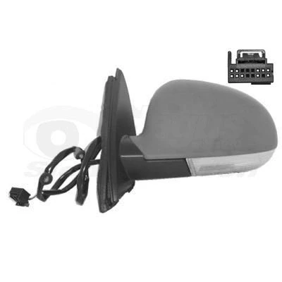 Imagem de Espelho retrovisor Van Wezel 5886807 esquerda com subcapa completo, não esférico, para regulação eléctrica dos espelhos, aquecível endado,