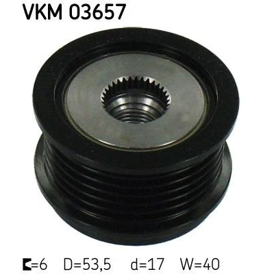 Imagem de SKF VKM 03657 Polia Roda Livre do Alternador 40 FORD: FIESTA 6, FOCUS 3