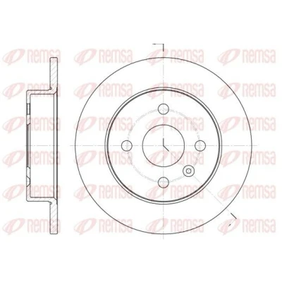 Imagem de REMSA 6570.00 Disco de travão Eixo traseiro 240, 240 10 4 cheio OPEL: Astra H GTC, Hatchback, G CC