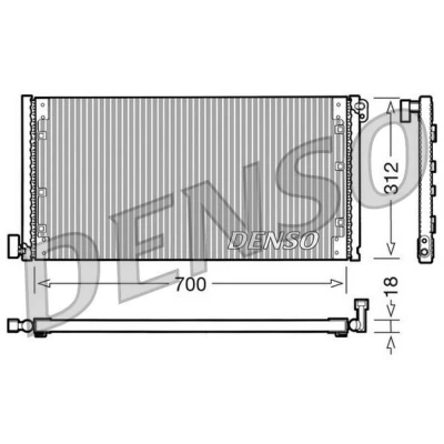 Imagem de DENSO DCN12001 Condensador sem secador 700x312x18 R 134a 700