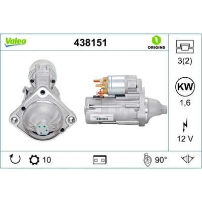 Imagem de VALEO NEW ORIGINAL PART 438151 Motor de arranque 12 1,6 10 BMW: 3 Sedan, 5 Touring, Touring