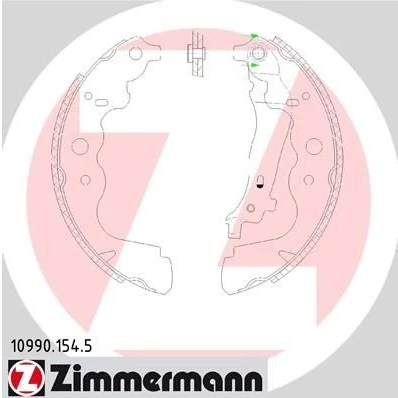 Imagem de ZIMMERMANN 10990.154.5 Maxilas de Travão 228 42 com alavanca, A imagem corresponde ao volume fornecimento RENAULT: Clio 4, Kangoo II Express