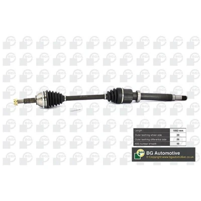 Imagem de BGA DS2320RA Veio de transmissão Eixo dianteiro, lado direito 1062, 1062mm