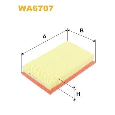Imagem de WIX FILTERS WA6707 Filtro de ar 46 157 245 Cartucho filtrante SEAT: Córdoba II Sedan, OPEL: Agila A, SUZUKI: Wagon R+ Hatchback