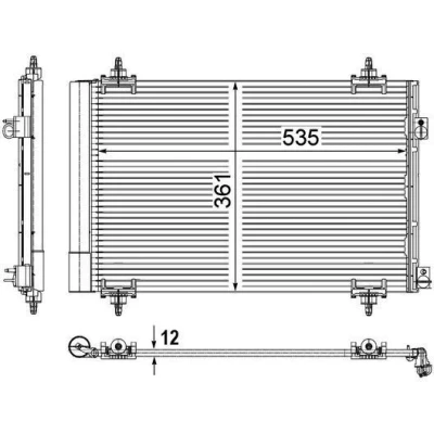 Imagem de MAHLE ORIGINAL AC 587 000P Condensador com secador 535 CITROËN: C4 I Grand Picasso, II Hatchback, DS5 PEUGEOT: 308 SW, Hatchback