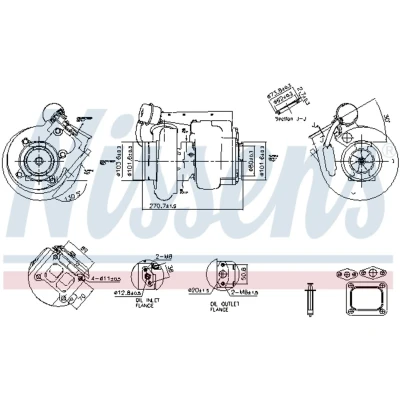 Imagem de Turbocompressor, sobrealimentação NISSENS 93689