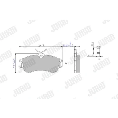 Imagem de JURID 572310J Jogo de pastilhas para travão disco não preparado indicador aviso desgaste sem acessórios NISSAN: Almera II Hatchback