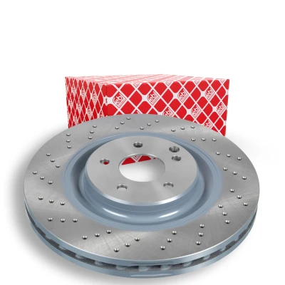 Imagem de FEBI BILSTEIN 37516 Disco de travão Eixo dianteiro 345 30 5 112 perfurado/ventilado revestido MERCEDES BENZ: Classe C Sedan, T modell