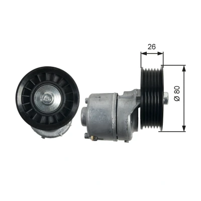 Imagem de GATES T39222 Polia Tensora FleetRunner Micro V Stretch Fit FORD: FIESTA Mk4 Van, 4