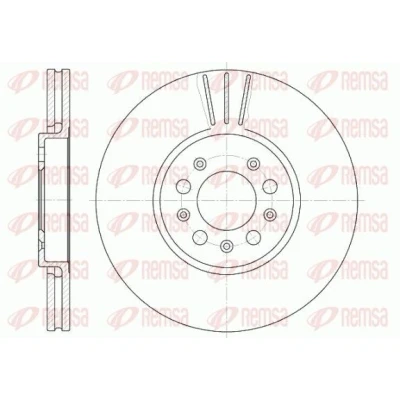 Imagem de REMSA 6544.10 Disco de travão Eixo dianteiro 288, 288 25 5 ventilado VOLKSWAGEN: Golf 4, Bora Sedan, Polo IV Hatchback, SEAT: Ibiza 3
