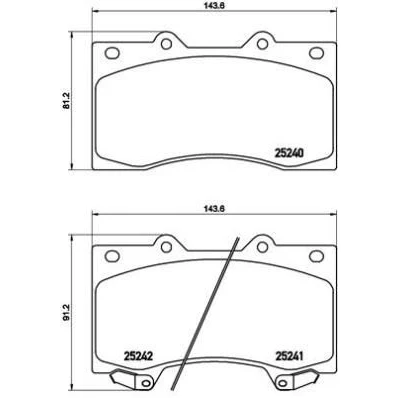 Imagem de BREMBO P 56 081 Jogo de pastilhas para travão disco com avisador sonoro desgaste parafusos pinça acessórios