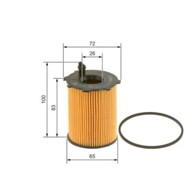 Imagem de BOSCH 1 457 429 238 Filtro de óleo com junta Cartucho filtrante PEUGEOT: 508 I SW, 1007 Hatchback, 308 II CITROËN: C2 Hatchback endado,