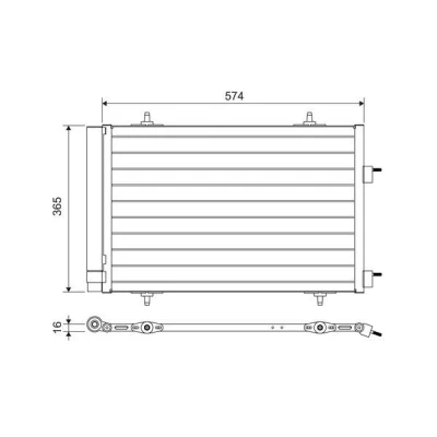 Imagem de VALEO 814365 Condensador com secador Alumínio 365 R 134a CITROËN: C5 III Carrinha, 3, PEUGEOT: 508 I Sedan