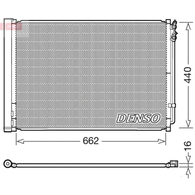 Imagem de DENSO DCN05032 Condensador com secador 622x459.7x16 R 134a 622 BMW: 5 Sedan, Touring