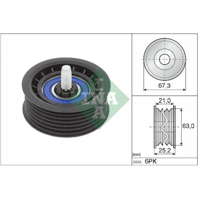 Imagem de INA 532 0906 10 Polia de Desvio MERCEDES BENZ: Classe E Sedan, ML