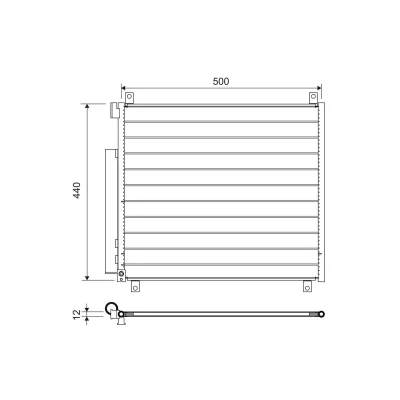 Imagem de VALEO 822655 Condensador com secador 15mm 10mm Alumínio 440mm