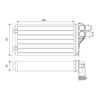 Imagem de VALEO 812322 Radiador Quente PEUGEOT: 307 Hatchback, SW, Carrinha