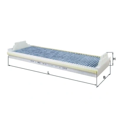 Imagem de MAHLE ORIGINAL LAK 154 Filtro, ar do habitáculo Filtro de carvão ativado 473,9 188 70,0 MAN: TGM