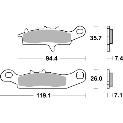 Imagem de BREMBO Sinter Offroad Jogo de pastilhas para travão disco à frente 07KA25SD