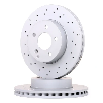 Imagem de ATE 24.0128 0100.1 Disco de travão 295,0 28,0 5 112,0 perfurado/ventilado revestido ligado/alto carbono com parafusos MERCEDES BENZ: Classe C T modell