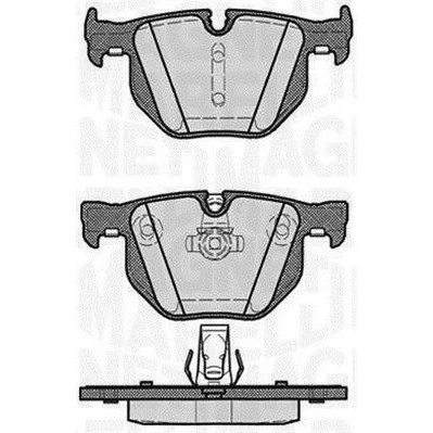 Imagem de MAGNETI MARELLI 363916060161 Jogo de pastilhas para travão disco preparado indicador aviso desgaste BMW: 5 Sedan, Touring, 6 Coupe