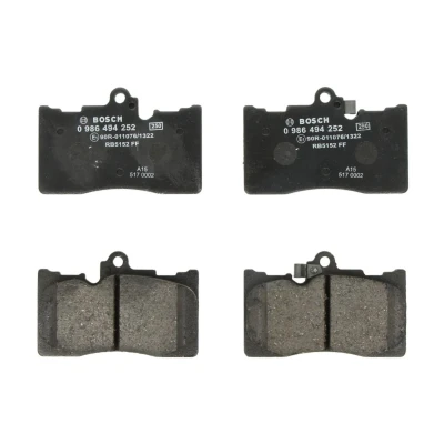 Imagem de BOSCH 0 986 494 252 Jogo de pastilhas para travão disco Baixo teor metálico com avisador sonoro desgaste LEXUS: IS 2, 3, GS III