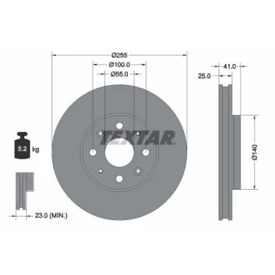 Imagem de Disco de travão TEXTAR 92352103