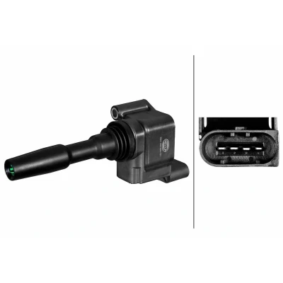 Imagem de HELLA 5DA 358 290 131 Bobina de ignição 4pólos cavidade vela VOLKSWAGEN: Golf 7, SEAT: Leon III Hatchback, ST