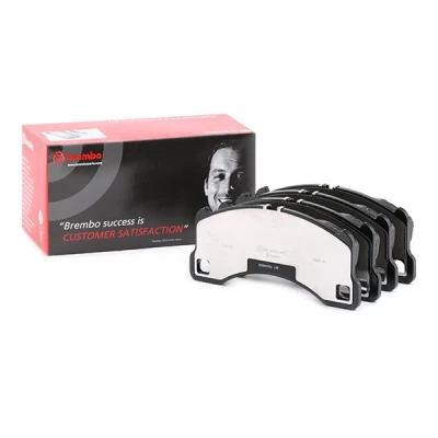 Imagem de BREMBO P 65 021 Jogo de pastilhas para travão disco preparado indicador aviso desgaste com chapa anti ruído sem acessórios endado,