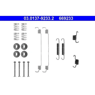 Imagem de ATE 03.0137 9233.2 Kit de acessórios, maxilas do travão RENAULT: Kangoo I Express