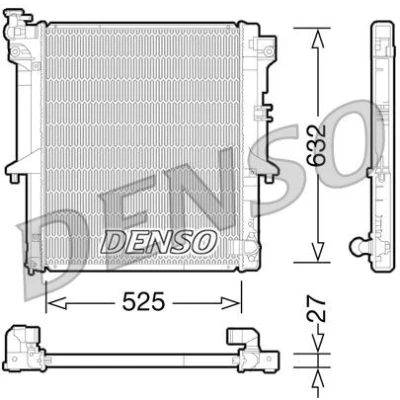 Imagem de DENSO DCN51005 Condensador com secador 678x395x16 R 134a 678