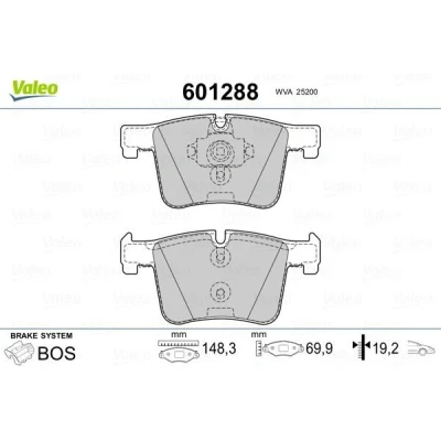 Imagem de VALEO 601288 Jogo de pastilhas para travão disco Eixo dianteiro excl. contacto aviso desgaste com chapa anti ruído BMW: 3 Touring