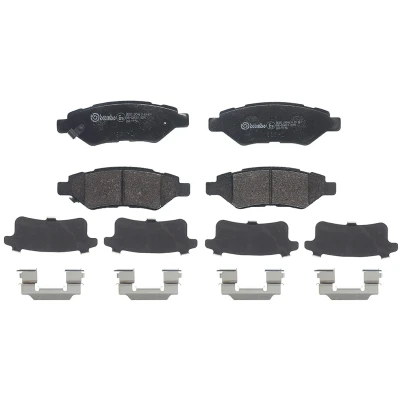 Imagem de BREMBO P 09 014 Jogo de pastilhas para travão disco com avisador sonoro desgaste chapa anti ruído acessórios CADILLAC: CTS III Sedan