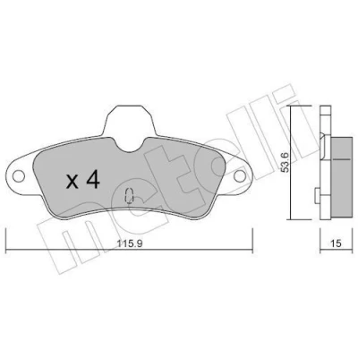 Imagem de METELLI 22 0143 0 Jogo de pastilhas para travão disco preparado indicador aviso desgaste FORD: MONDEO 1 Kombi,