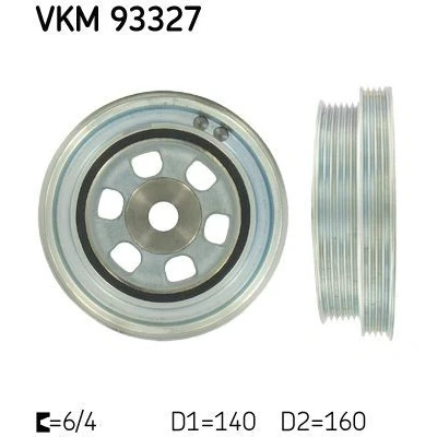 Imagem de SKF VKM 93327 Polia da Cambota 140 / 160 10 FIAT: Ducato III Van, CITROËN: Jumper II Van