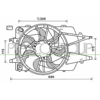 Imagem de PRASCO FD422F004 Ventilador de Radiador 395 12 FORD: Focus Mk1 Hatchback