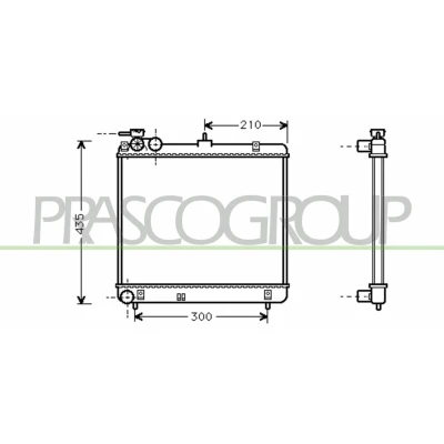 Imagem de PRASCO Radiador, arrefecimento do motor Alumínio 355mm 396mm 23mm Aletas de refrigeração unidas mecanicamente HYUNDAI: Atos HN320R001
