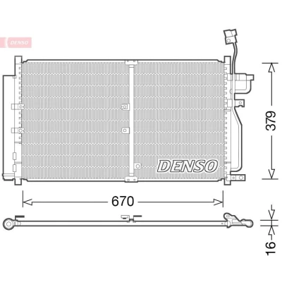 Imagem de DENSO DCN15003 Condensador com secador R 134a CHEVROLET: Captiva