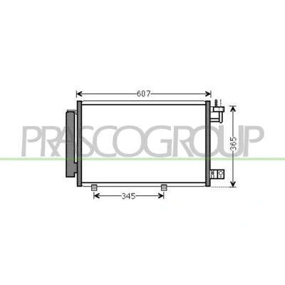 Imagem de PRASCO FD344C001 Condensador com secador 11 8 Alumínio 585 R 134a