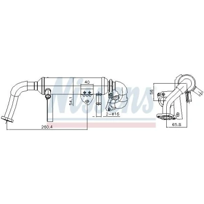Imagem de NISSENS 989482 Radiador EGR com juntas sem &#039;bypass&#039; de vácuo OPEL: Astra H Caravan