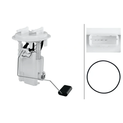 Imagem de HELLA 8TF 358 306 901 Unidade de alimentação combustível com junta, sensor nível elétrico Gasolina PEUGEOT: 206 Hatchback