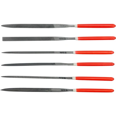 Imagem de YATO YT 6161 Kit de Limas 160, 75 6 planas, lima triangular, paralela, semi redondas, redonda