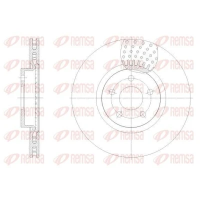 Imagem de REMSA Disco de travão FORD: Transit Connect V408 Van, Mk2 Carrinha Eixo dianteiro 25mm 5 ventilado 62549.10 2252905,2252907,2279489