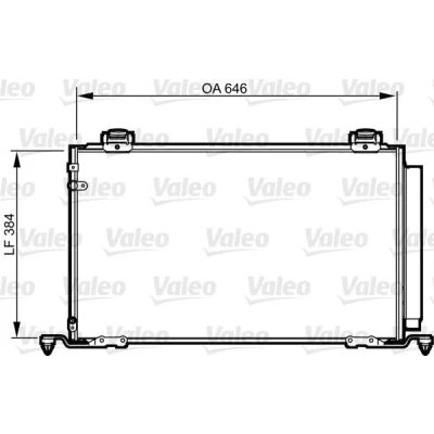 Imagem de VALEO 814209 Condensador com secador 15mm 10mm Alumínio 384mm R134a TOYOTA: Avensis II Station Wagon