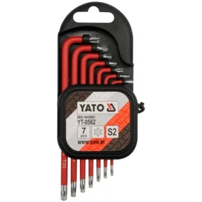 Imagem de YATO YT 0562 Kit de chaves parafusos angulares T9 T30 7