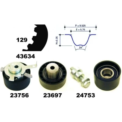 Imagem de MAPCO 23608 Jogo de correias dentadas 129 FORD: Focus Mk1 Hatchback, Cougar Coupe, MONDEO 2