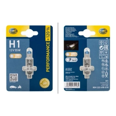 Imagem de HELLA 8GH 223 498 018 Lâmpada, farol principal H1 12 55 PEUGEOT: 207 CC, FORD: KUGA 2