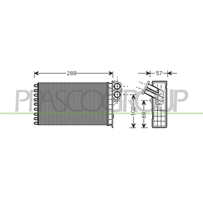 Imagem de PRASCO PG420H001 Radiador Quente com tubagem PEUGEOT: 307 Hatchback, SW, Carrinha