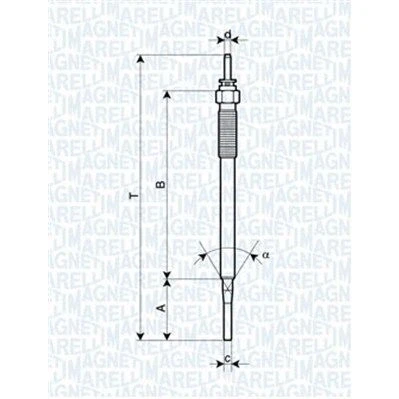 Imagem de MAGNETI MARELLI 062900036304 Vela incandescente 11V 10A M10X1,25 TOYOTA: Corolla IX Hatchback, Verso, Avensis I Sedan