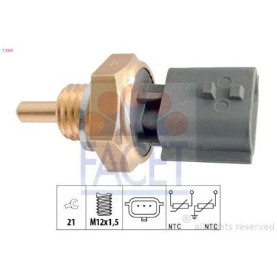Imagem de FACET 7.3365 Sensor da Temperatura do Líquido de Refrigeração Made in Italy OE Equivalent